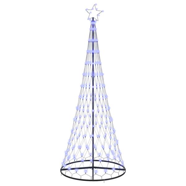 LED Коледна Елха Синьо 250 cm Метал