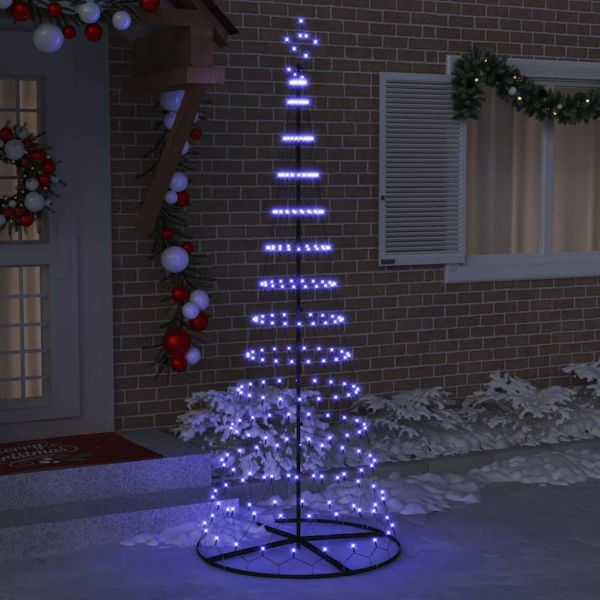 LED Коледна Елха Синьо 250 cm Метал
