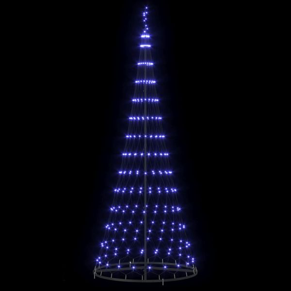 LED Коледна Елха Синьо 250 cm Метал