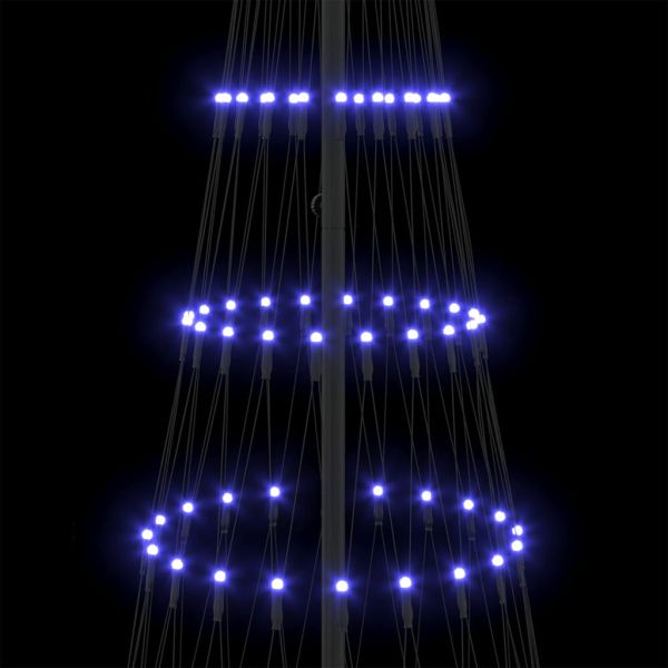 LED Коледна Елха Синьо 250 cm Метал