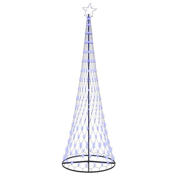 LED Коледна Елха Синьо 302,5 см Метал