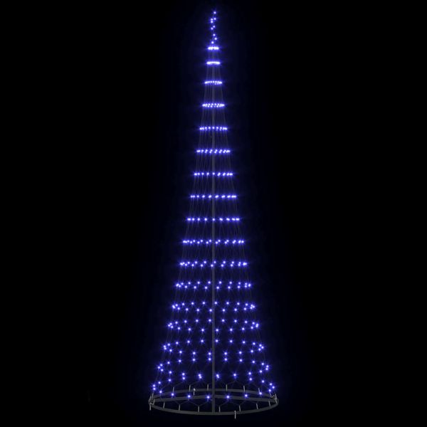 LED Коледна Елха Синьо 302,5 см Метал