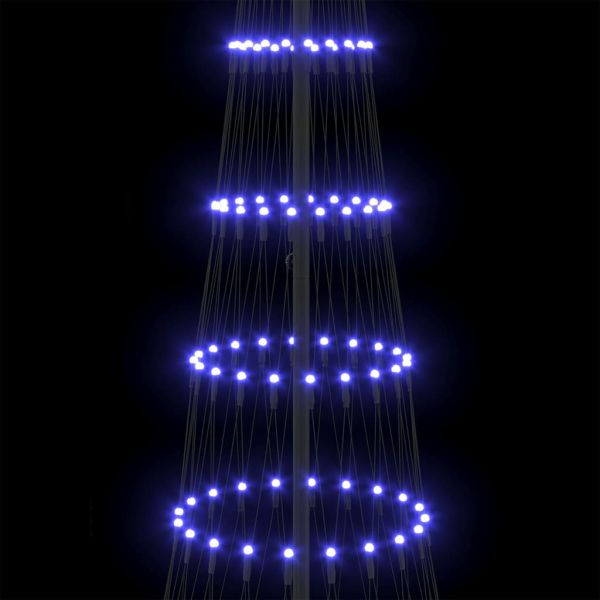 LED Коледна Елха Синьо 302,5 см Метал