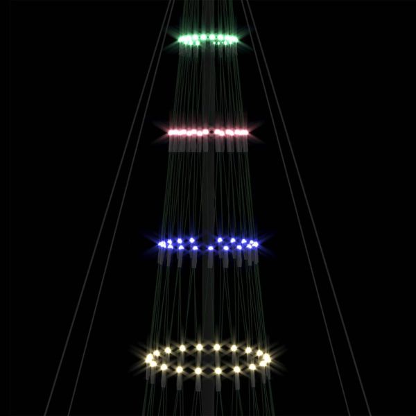 LED Коледна Елха Многоцветен 399 см Метал