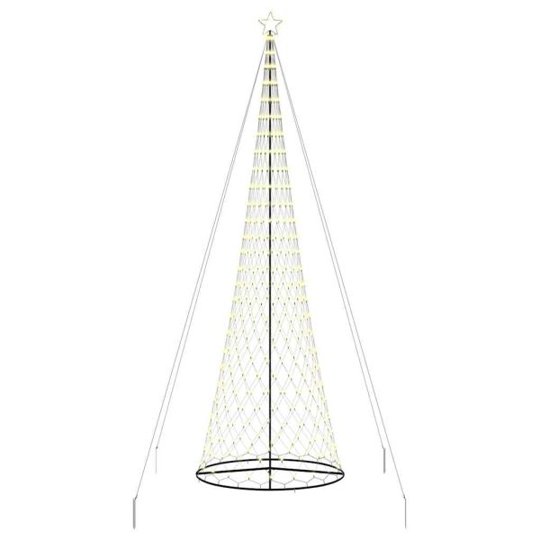 LED Коледна Елха Топло бяло 500 cm Метал
