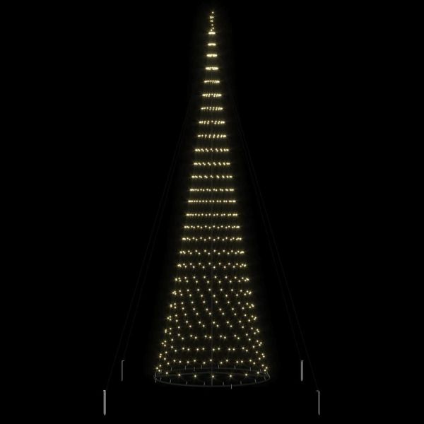 LED Коледна Елха Топло бяло 500 cm Метал
