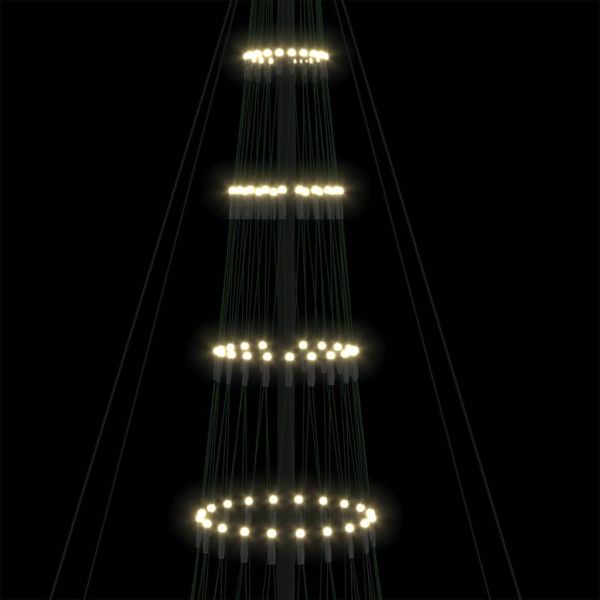 LED Коледна Елха Топло бяло 500 cm Метал