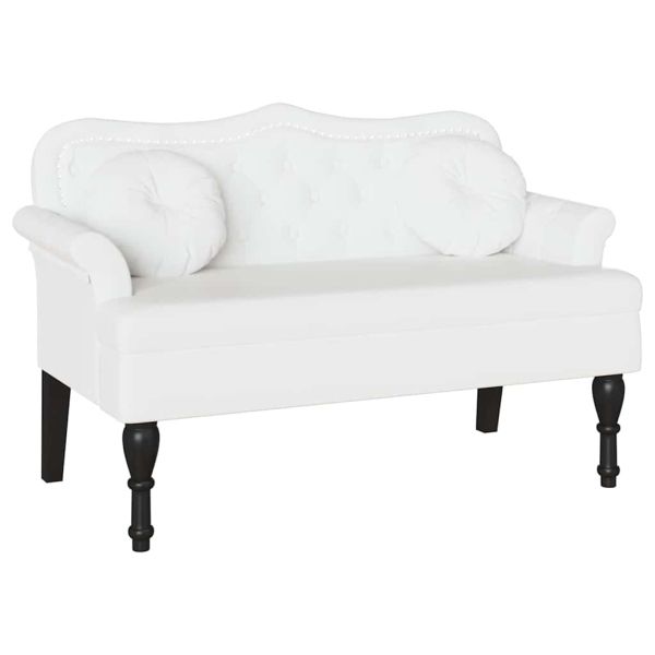 Пейка Честърфилд Бяло 120.5 x 65 x 75 см Изкуствена