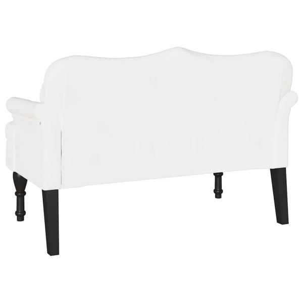 Пейка Честърфилд Бяло 120.5 x 65 x 75 см Изкуствена