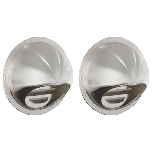 Предпазители за въздушна вентилация 2 pcs Сребрист 80 mm