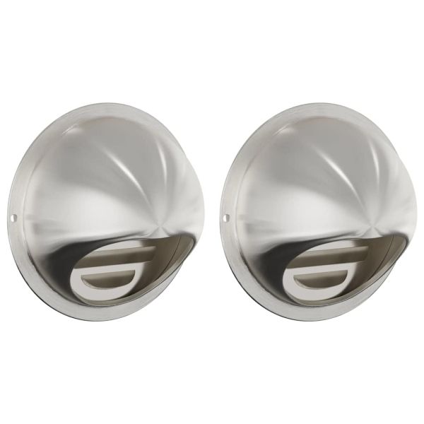 Предпазители за въздушна вентилация 2 pcs Сребрист 100 mm