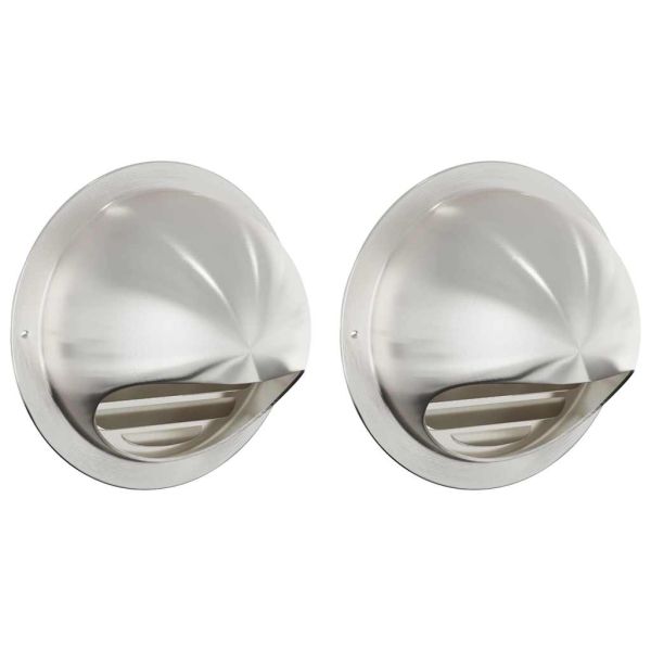 Предпазители за въздушна вентилация 2 pcs Сребрист 150 mm