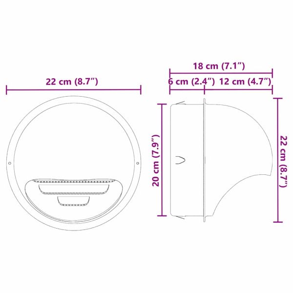 Предпазители за въздушна вентилация 8 pcs Сребрист 200 mm