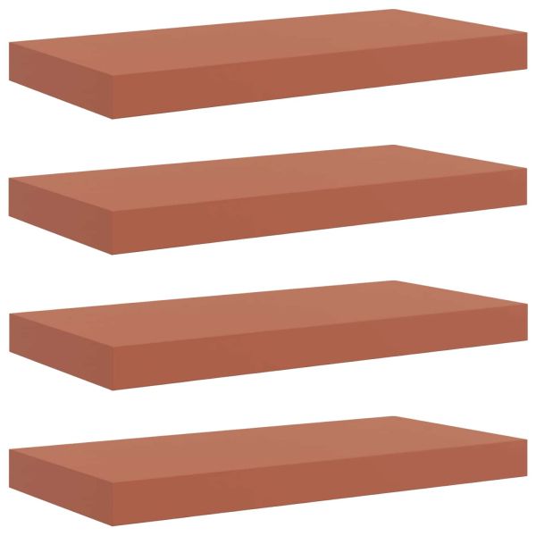Стенен рафт 4 бр. Червено 50 x 23,5 x 3,8 см