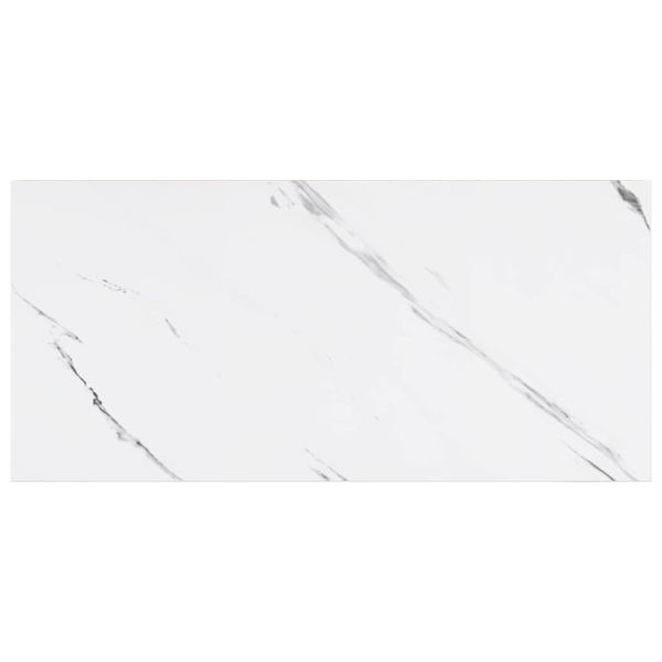 Стенен рафт 4 pcs Бял мрамор 50 x 23,5 x 4 см Инженерно дърво