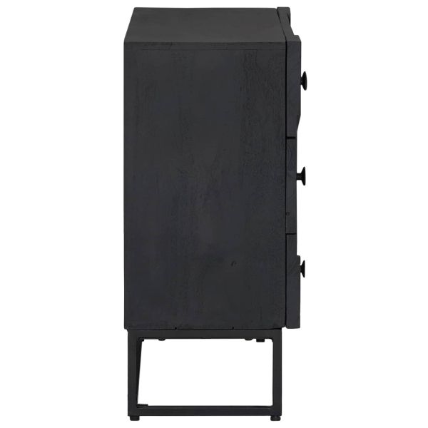 Чекмеджетен шкаф Черен 75 x 30 x 65 см