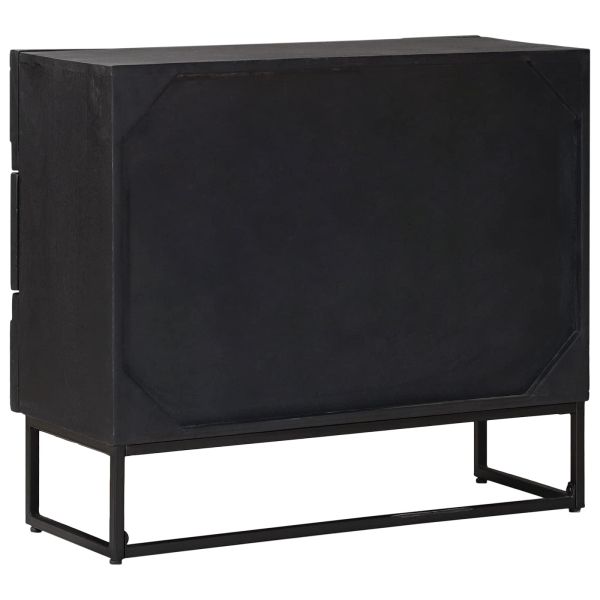 Чекмеджетен шкаф Черен 75 x 30 x 65 см