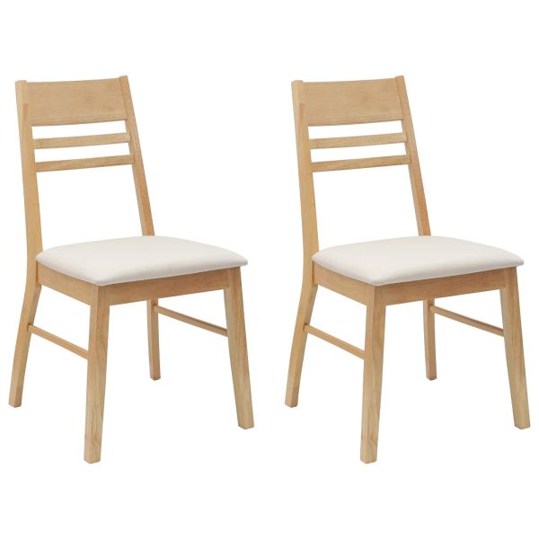 Обедени столове 2 pcs Естествен 43 x 54 x 89 см