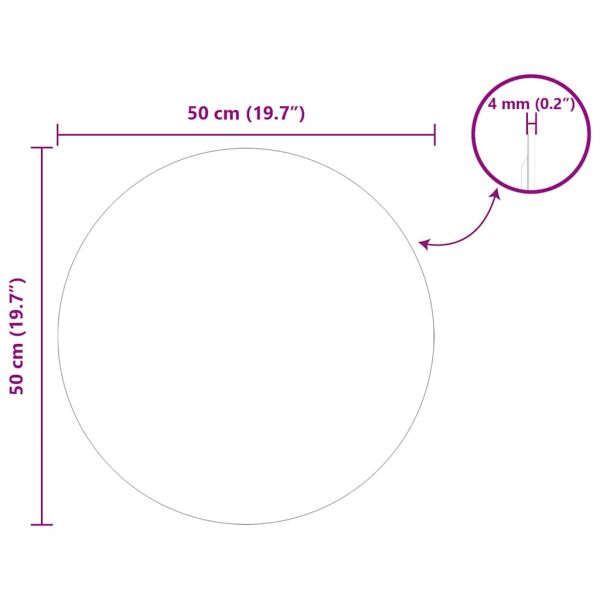 Стенни огледала Кръгла Ø 50 cm закалено стъкло