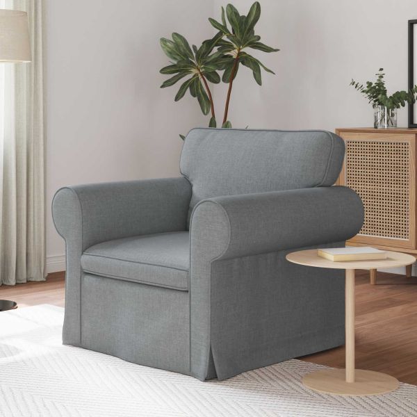 Диван Светлосиво 95 x 82 x 80 см текстил