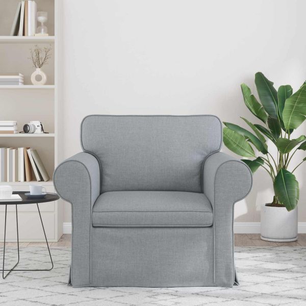 Диван Светлосиво 95 x 82 x 80 см текстил