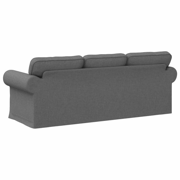 Диван Тъмен сив 215 x 82 x 80 см текстил