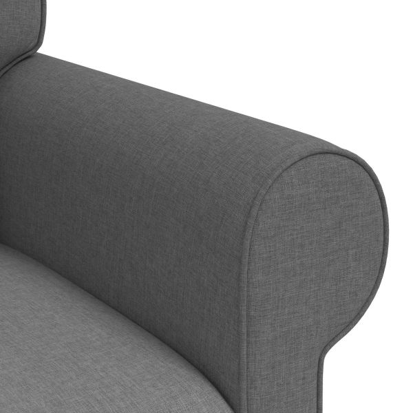 Диван Тъмен сив 215 x 82 x 80 см текстил