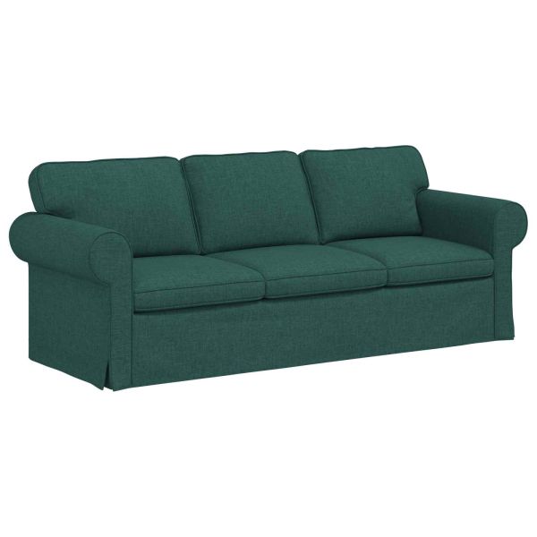 Диван Тъмен зелен 215 x 82 x 80 см текстил