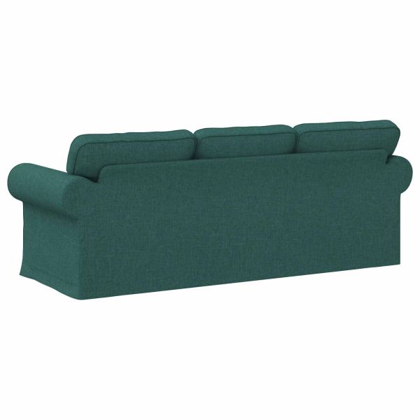 Диван Тъмен зелен 215 x 82 x 80 см текстил