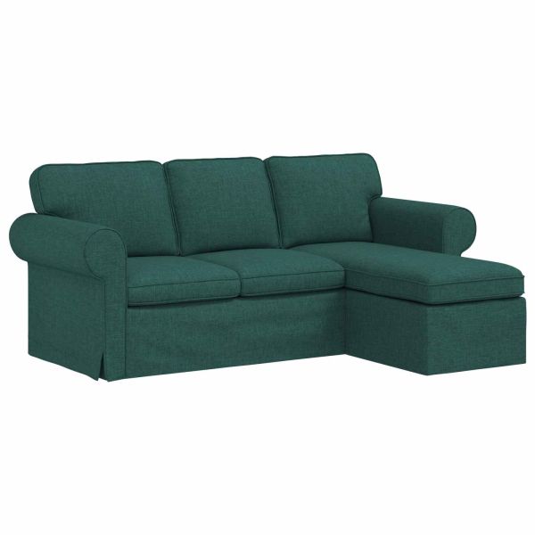 Диван Тъмен зелен 195 x 138 x 80 см текстил