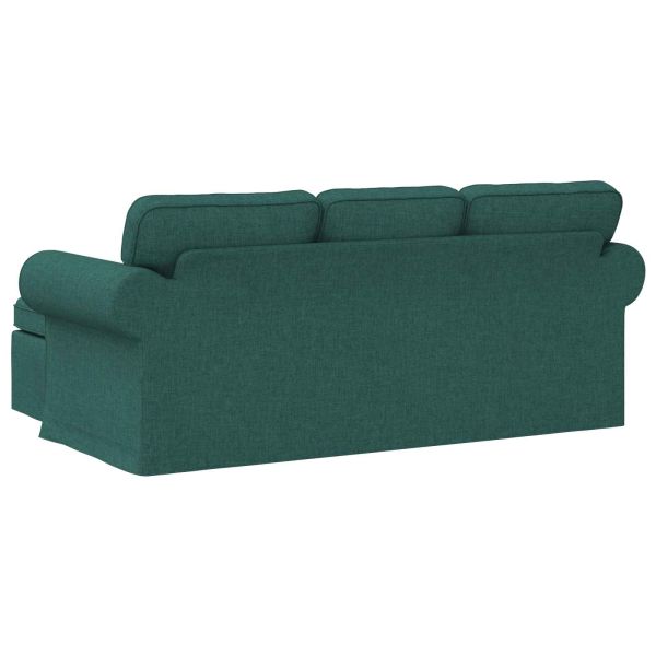 Диван Тъмен зелен 195 x 138 x 80 см текстил