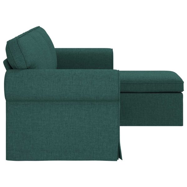 Диван Тъмен зелен 195 x 138 x 80 см текстил