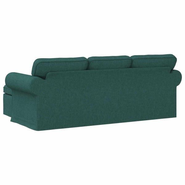 Диван Тъмен зелен 215 x 138 x 80 см текстил
