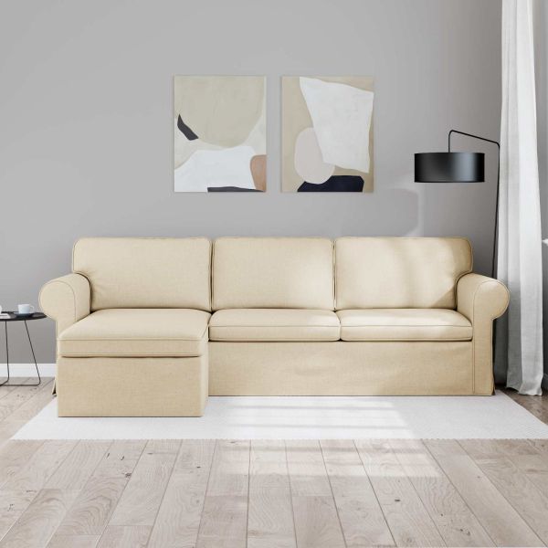 Диван Крем 245 x 138 x 80 см текстил