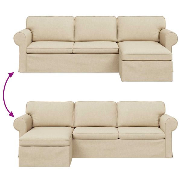 Диван Крем 245 x 138 x 80 см текстил