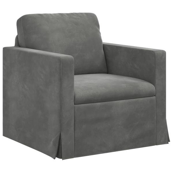 Диван Тъмен сив 78 x 78 x 80 см Кадифе