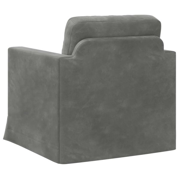 Диван Тъмен сив 78 x 78 x 80 см Кадифе