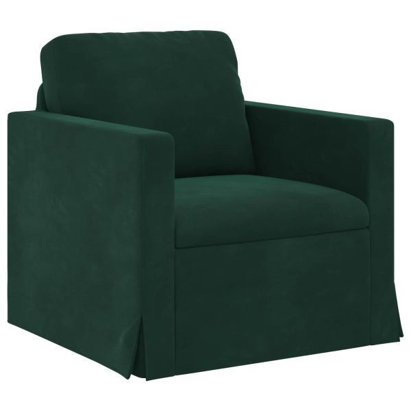 Диван Тъмен зелен 78 x 78 x 80 см Кадифе
