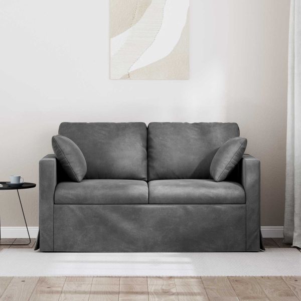 Диван Тъмен сив 138 x 78 x 80 см Кадифе