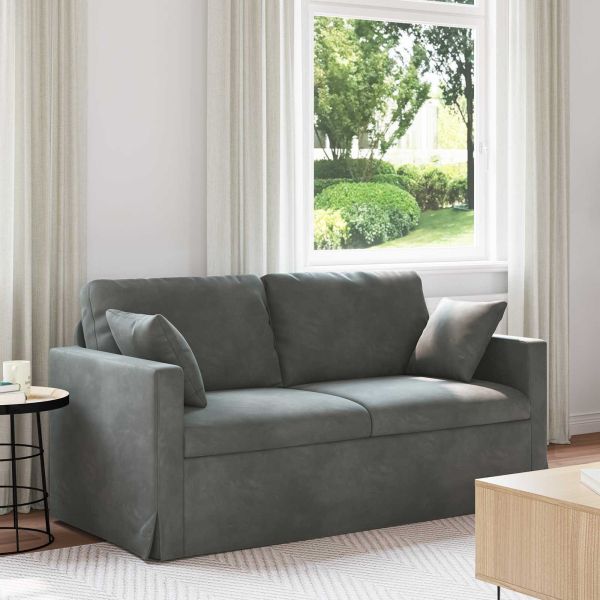 Диван Тъмен сив 158 x 78 x 80 см Кадифе