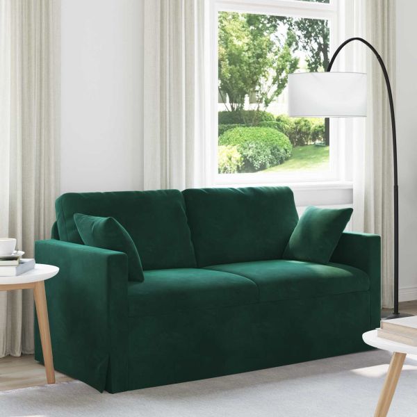 Диван Тъмен зелен 158 x 78 x 80 см Кадифе
