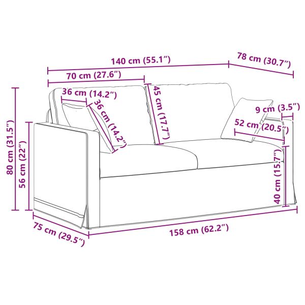 Диван Тъмен зелен 158 x 78 x 80 см Кадифе