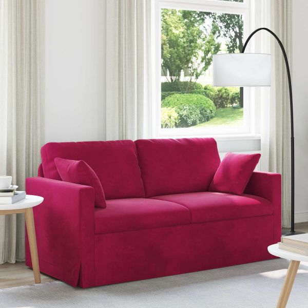 Диван Виненочервен 158 x 78 x 80 см Кадифе
