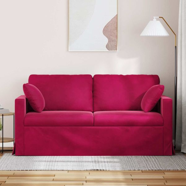 Диван Виненочервен 158 x 78 x 80 см Кадифе