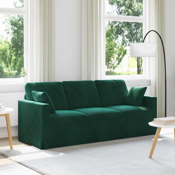 Диван Тъмен зелен 198 x 78 x 80 см Кадифе
