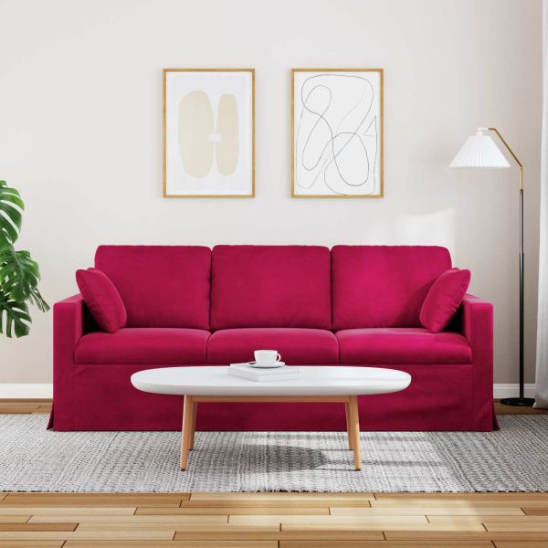 Диван Виненочервен 198 x 78 x 80 см Кадифе
