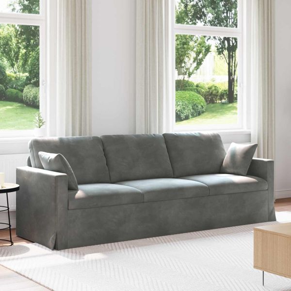 Диван Тъмен сив 228 x 78 x 80 см Кадифе