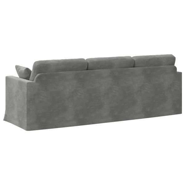 Диван Тъмен сив 228 x 78 x 80 см Кадифе