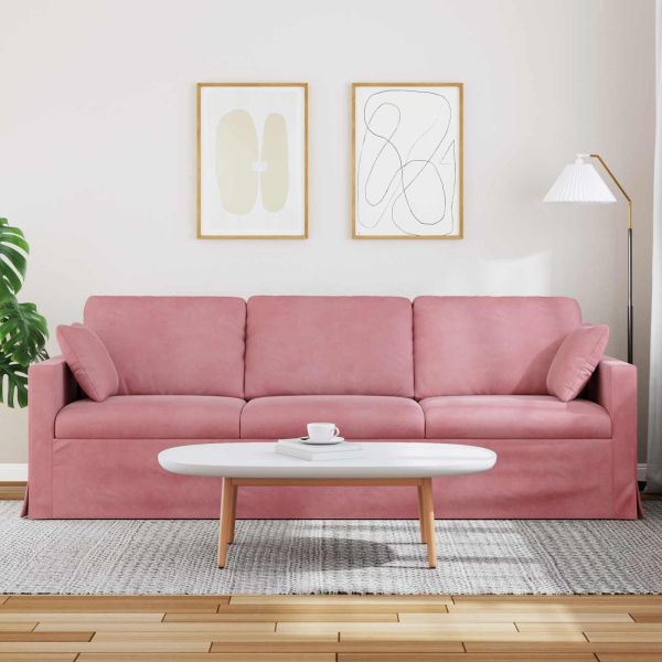 Диван Розово 228 x 78 x 80 см Кадифе