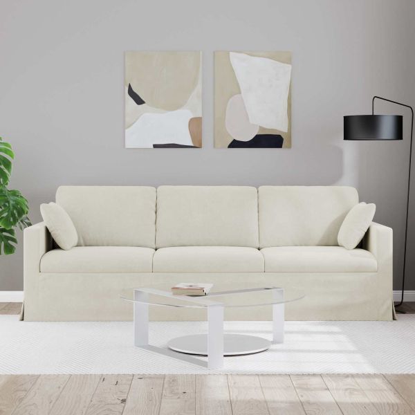 Диван Крем 228 x 78 x 80 см Кадифе